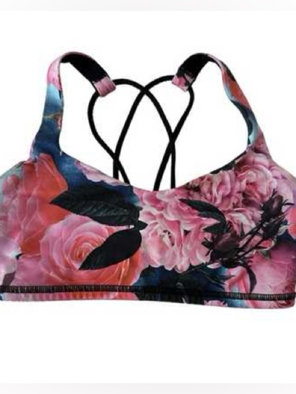 lululemon athletica Pink Floral Sports Bra